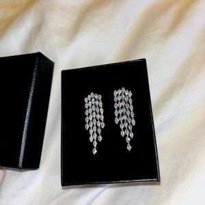 Sterling silver dangling earrings